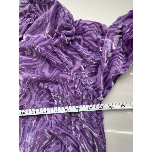 Torrid Purple Velvet Burnout Pullover Top Long Sleeve Blouse Sz 2 2X Fairy Goth - Picture 9 of 9